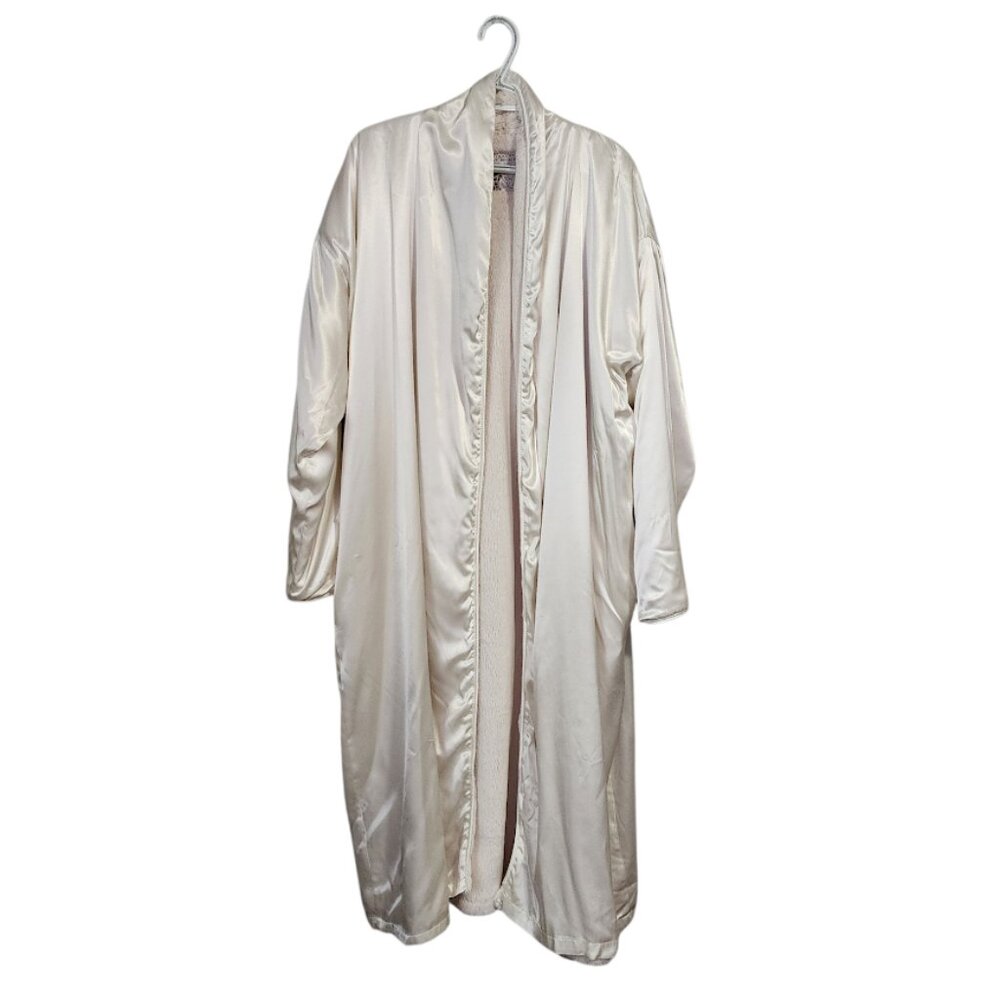 LITTLE GIRAFFE plush Luxe Satin Robe in cream Adult size 2